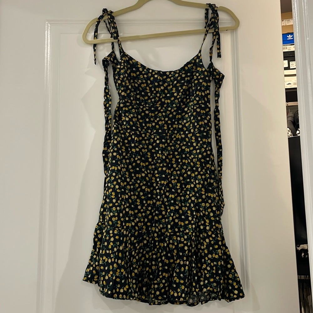 Ruffled Lemon Mini Dress